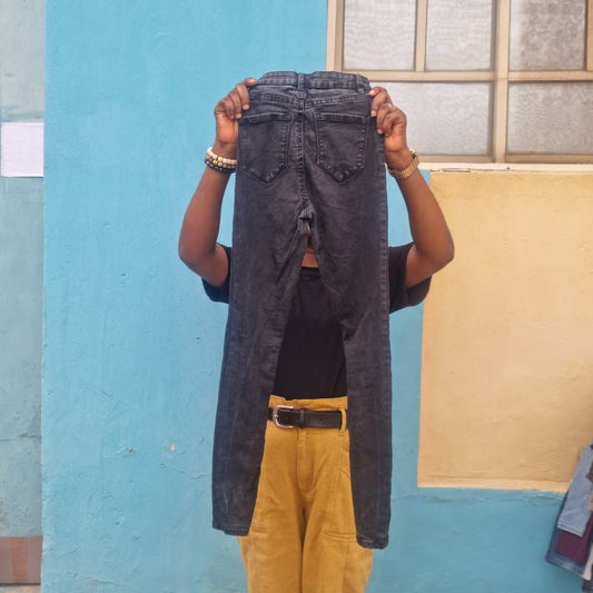 10-11_years_old_Slim_Black_denim_Trousers - stasthrift