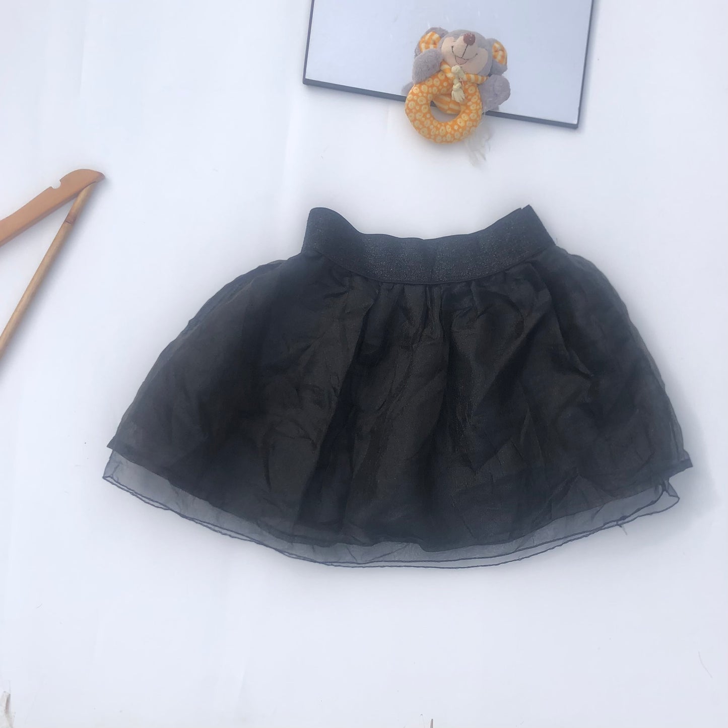 5-6 years old black shimmer organza skirt - stasthrift