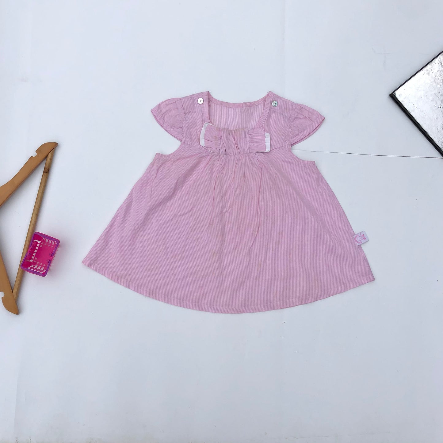 1-2 years old pink stripe dress