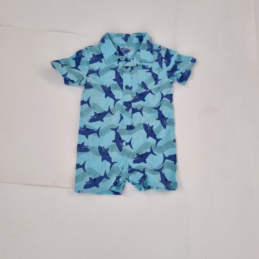 Shirt Rompers for 6-9 months old by Lullaby Peack Cocks