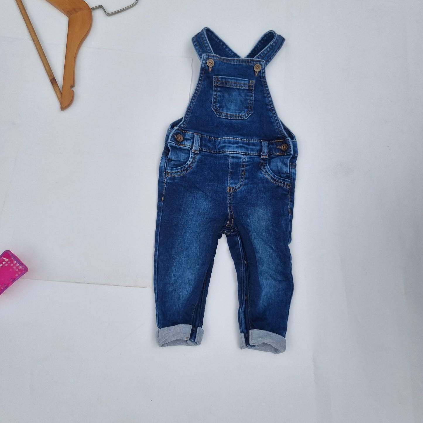 Denim Dungarees for 6-9 Months Old By F&F