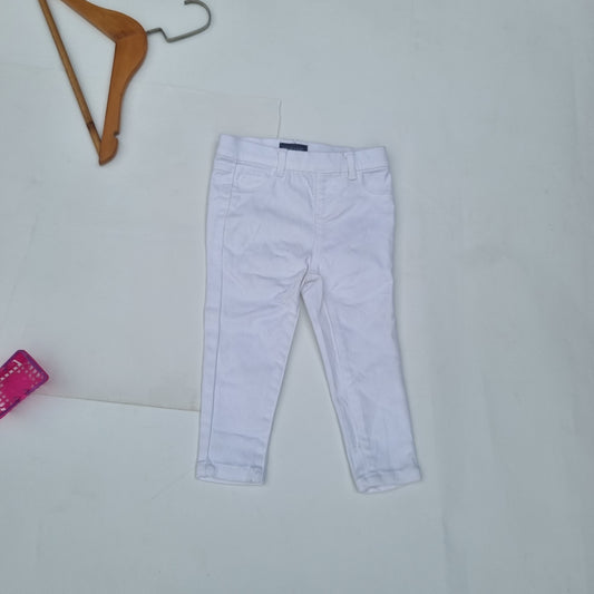 White Denim Trousers for 12-18 months By Primark