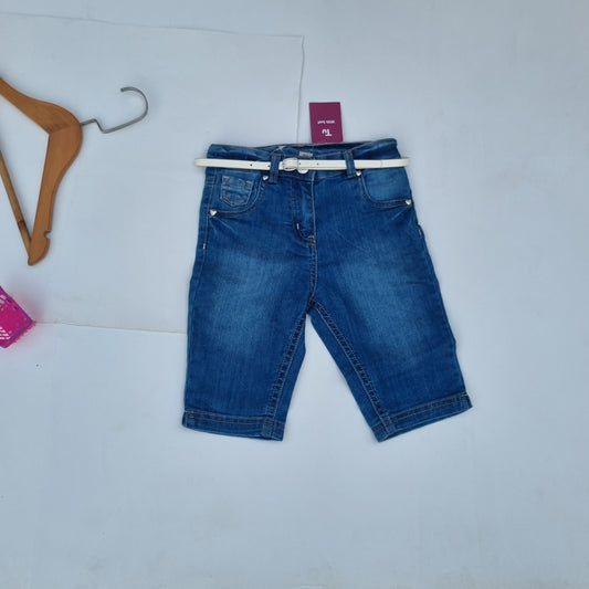 New Blue Shorts With Belt for 6 years old By TU