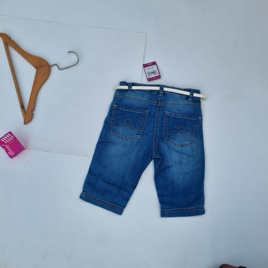 New Blue Shorts With Belt for 6 years old By TU