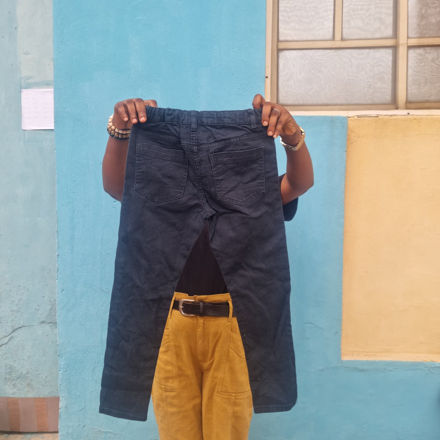 8-9 Years Old Black Denim Trousers By F&F