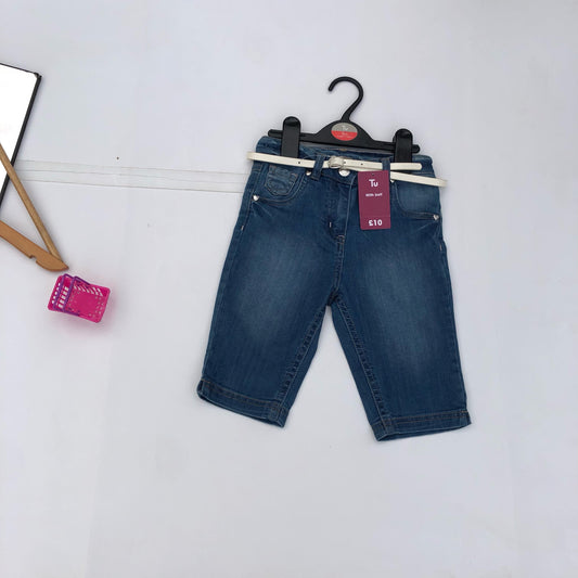6 years old Brand New denim shorts with belt by TU