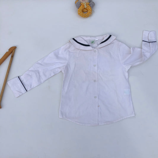 3-4 years old baby girl white shirt