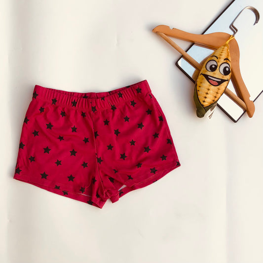 7-8 years old pink star lounge shorts