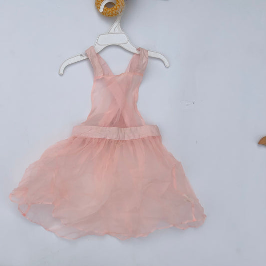 Transparent cross back dress for 3 years old