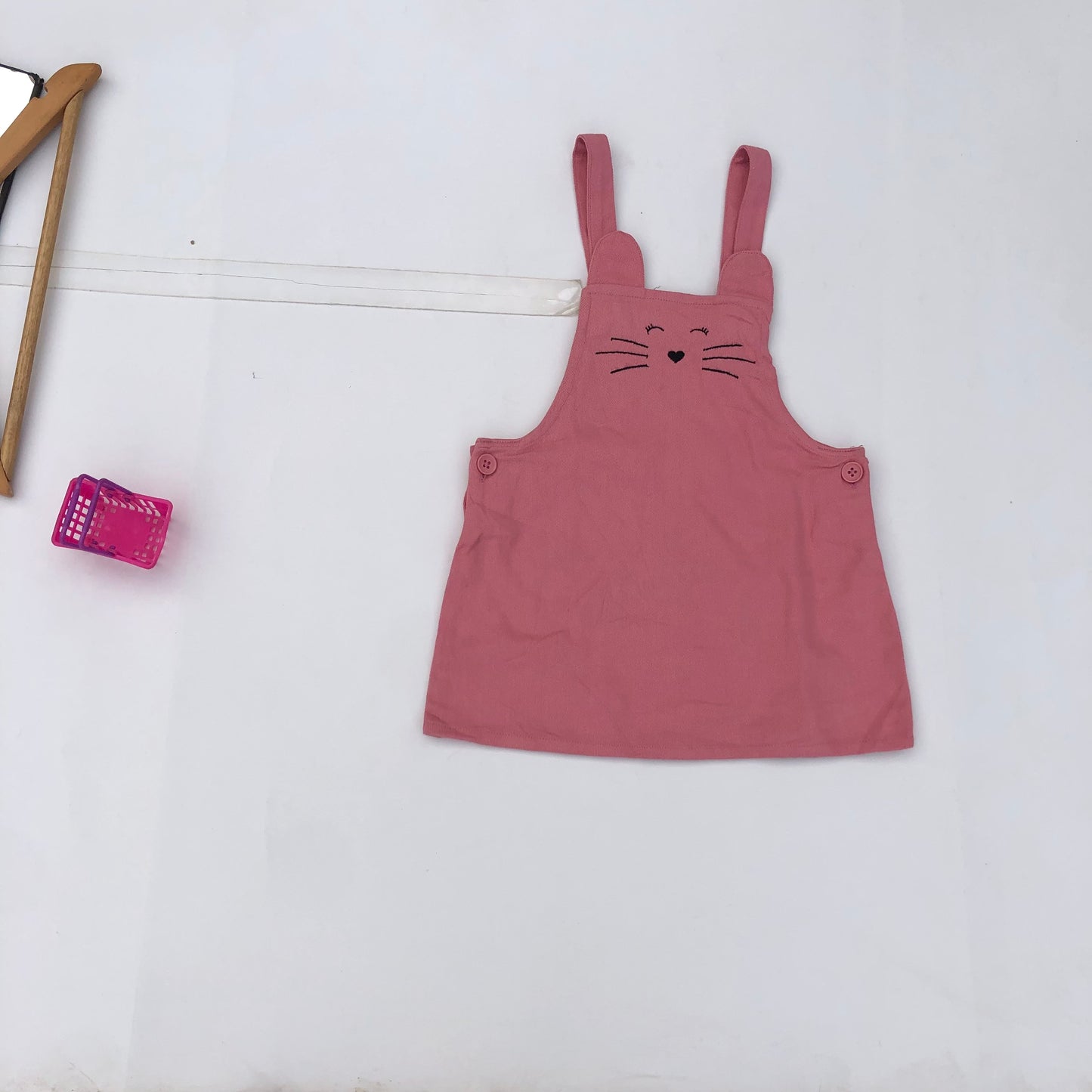 Pink Denim romper for 1-2 years old