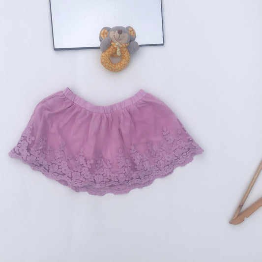 Lilac flowery skirt for 3 years old