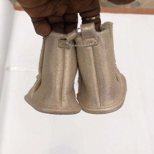Gold Shimmery Ankle Boots for 9-12 months old By Joe Fresh