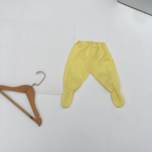 0-1 month old yellow mesh trousers with feet