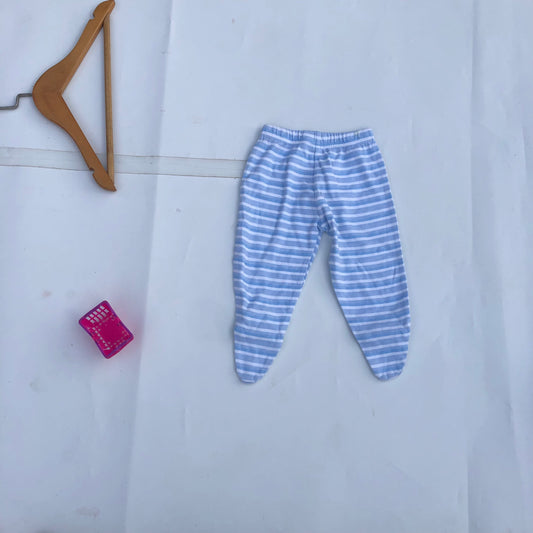 3-6 months pale blue trousers with feet by St. Bernard