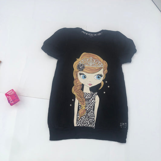 8-9 years old black gown