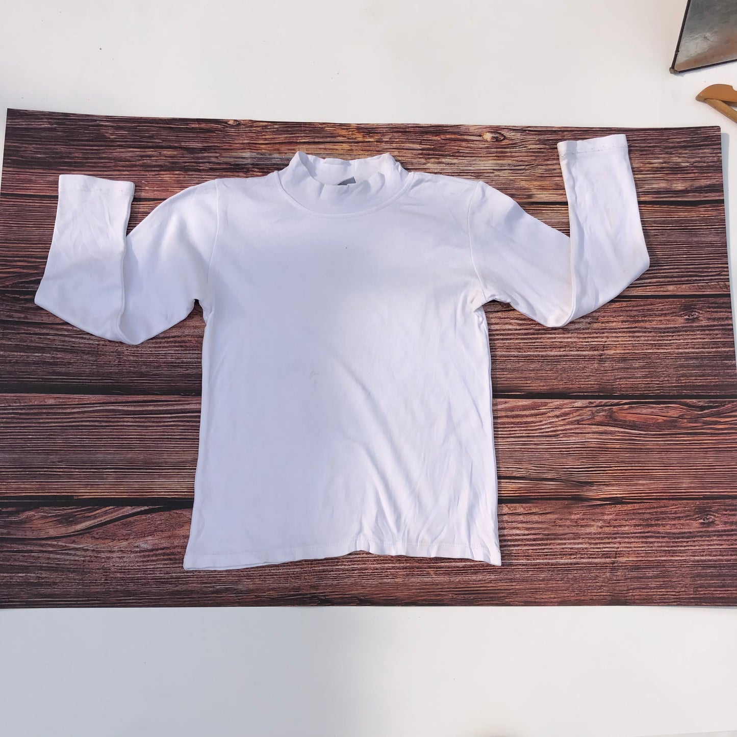 White Turtle Neck Tees For 7 Years Old
