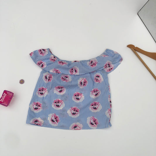 Off Shoulder Silk Shirt for 8-10 Years
