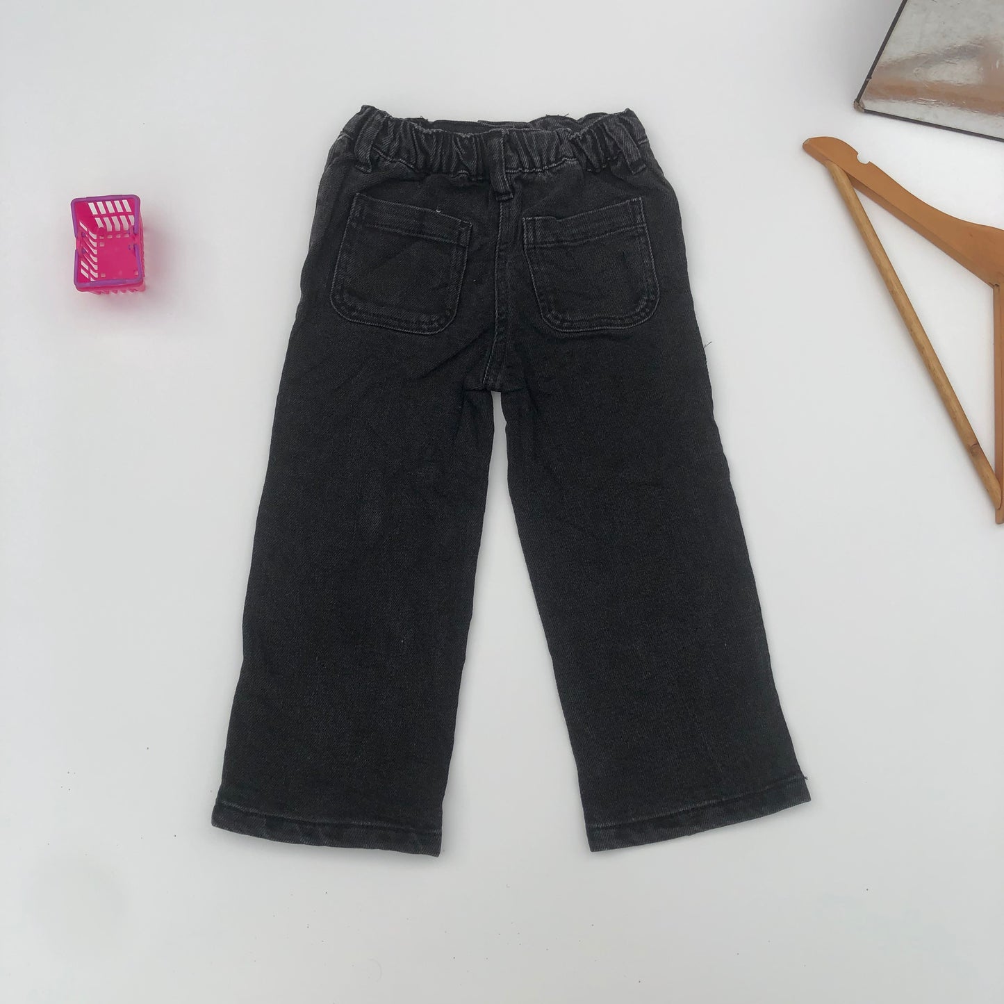 Black Stoned Denim Trousers For 2-3 Years