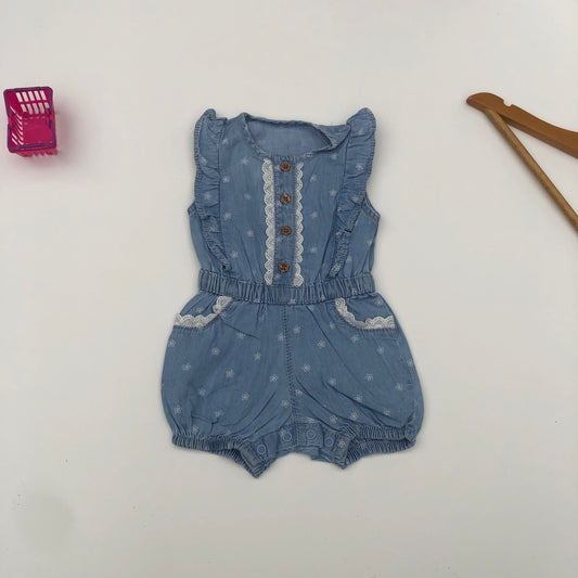 Denim Playsuit For 0-3 Months Old By George