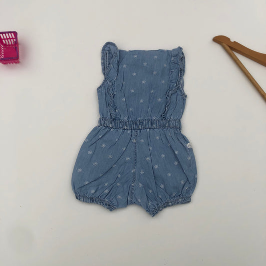 Denim Playsuit For 0-3 Months Old By George