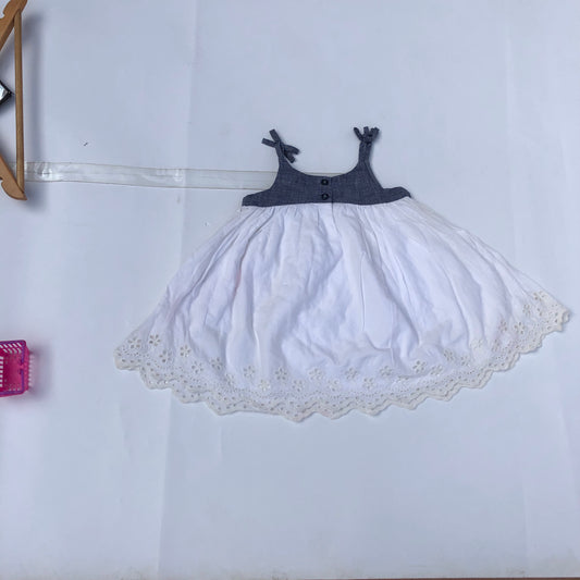 18-24 months old White Denim gown