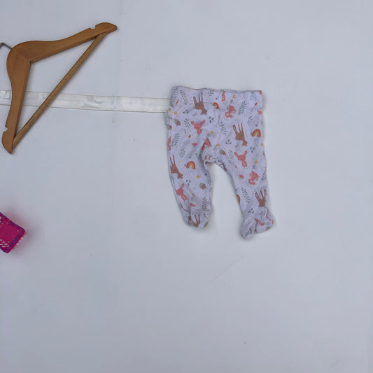New Born Leggings With Feet By George