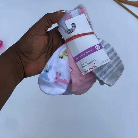Pair Of 3 Girl's Stockings For 12-24 Months