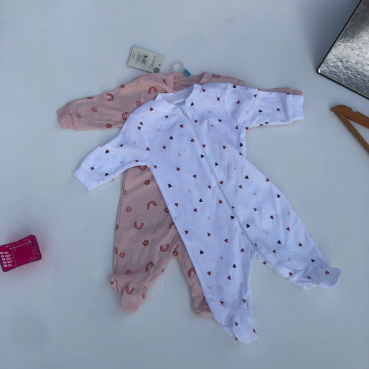 New Sleepsuits Set for 0-3 Months