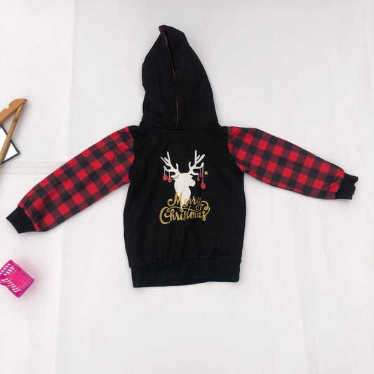 3 Years Old Red and Black Christmas Hoods