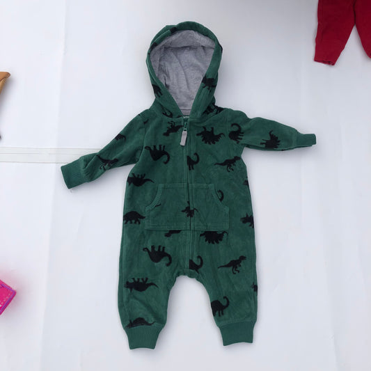 New Green Hooded Sleepsuit12  for 3 Months Old  by carter’s