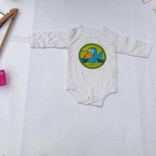 Early Bird New Bodysuit by Luvali Organics for 0-6 months old